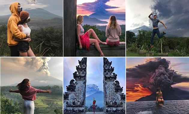 Warga Bali Khawatir, Wisatawan Asing Malah Selfie Berlatar Gunung Agung